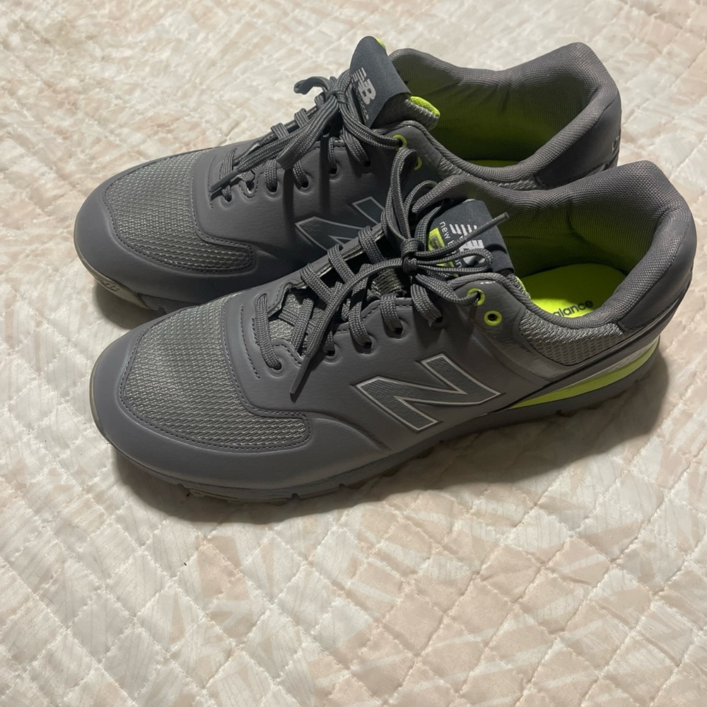 New Balance Men's Gray and Neon Green Athletic Shoes